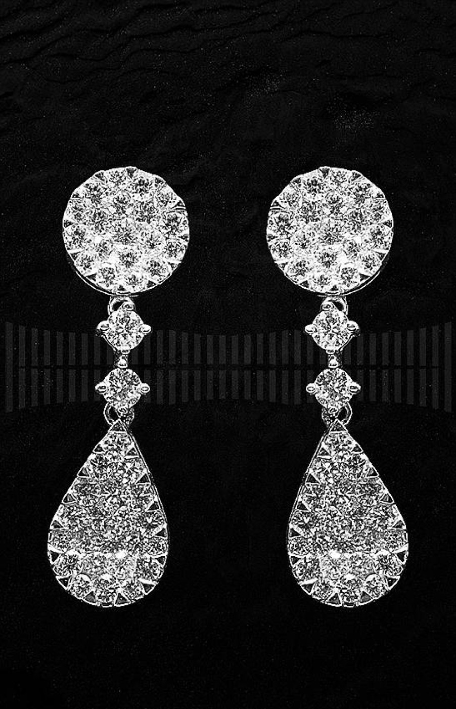 Joyer A Jenaro Pendientes De Oro Blanco Con Diamantes