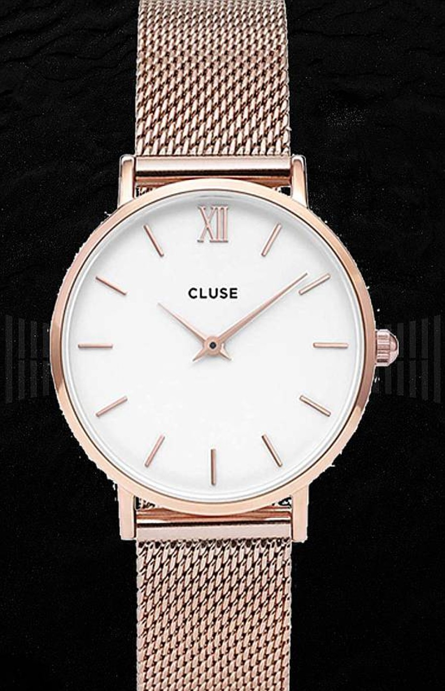 Relojes Cluse Cluse Minuit Malla Oro Rosa/Blanco