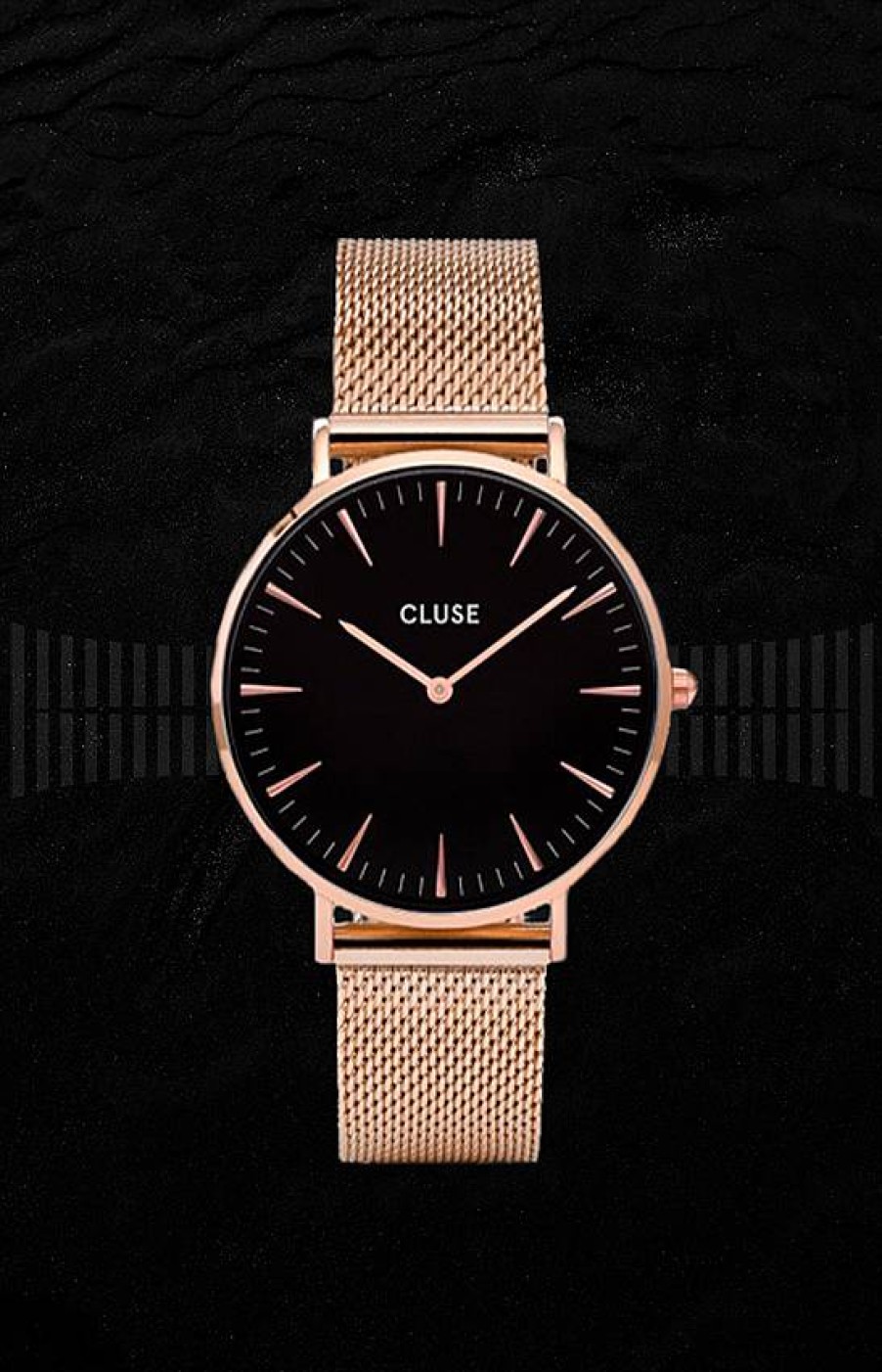 Relojes Cluse Cluse La Boh Me Malla Oro Rosa/Negro