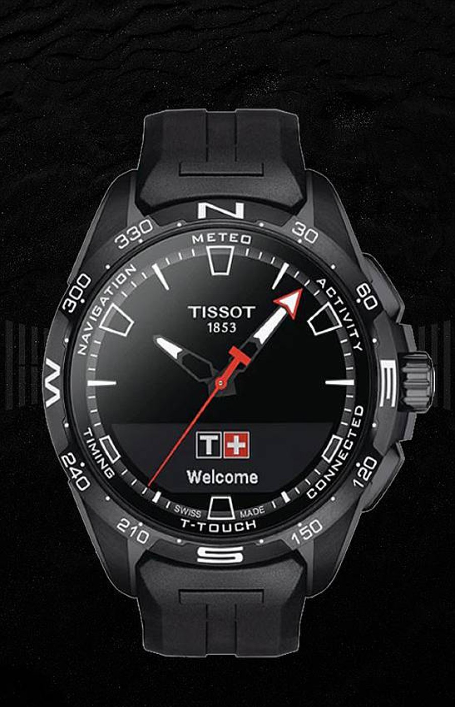 Relojes Tissot Tissot T-Touch Connect Solar Correa Caucho Negra