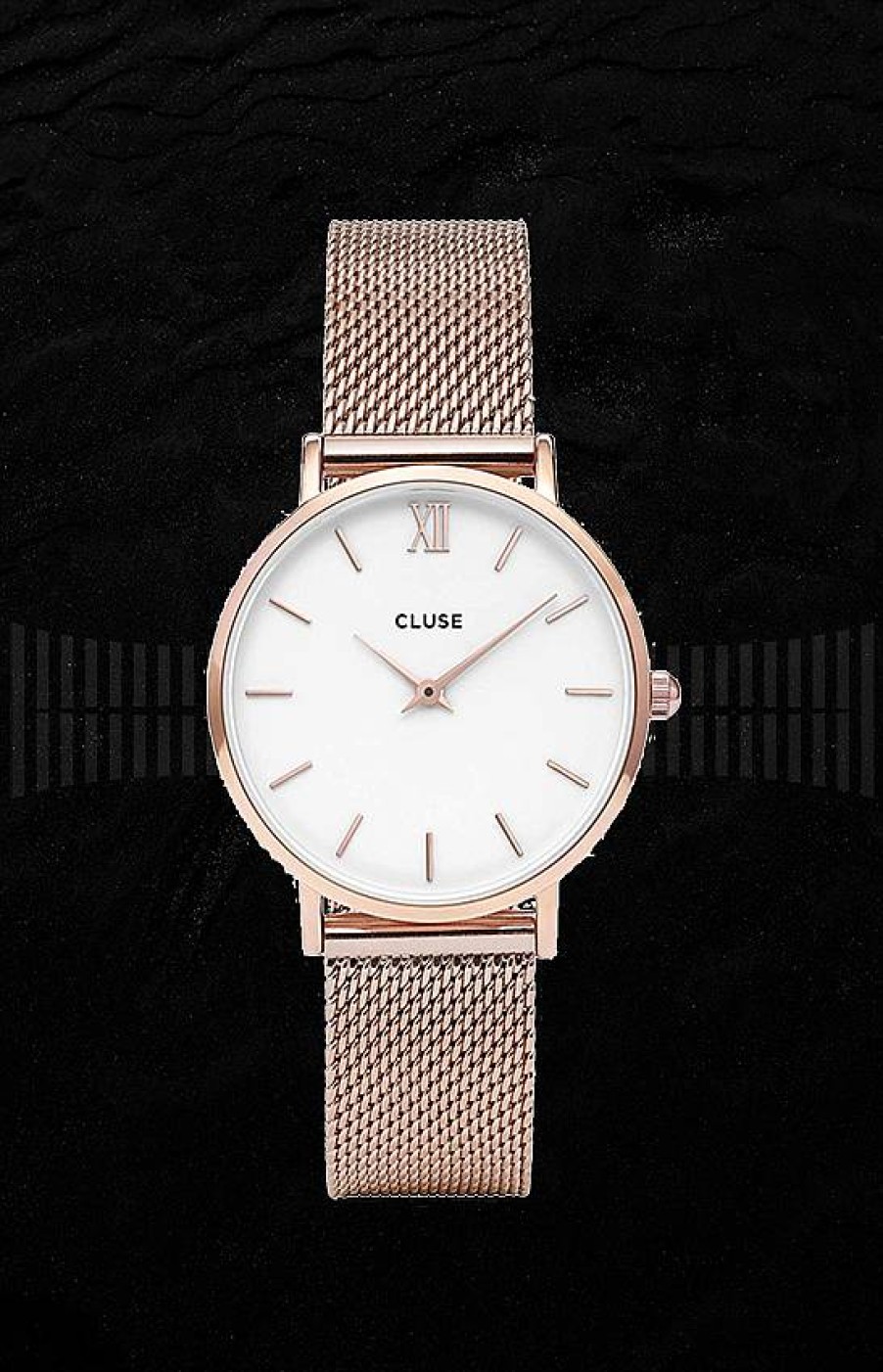 Relojes Cluse Cluse Minuit Malla Oro Rosa/Blanco