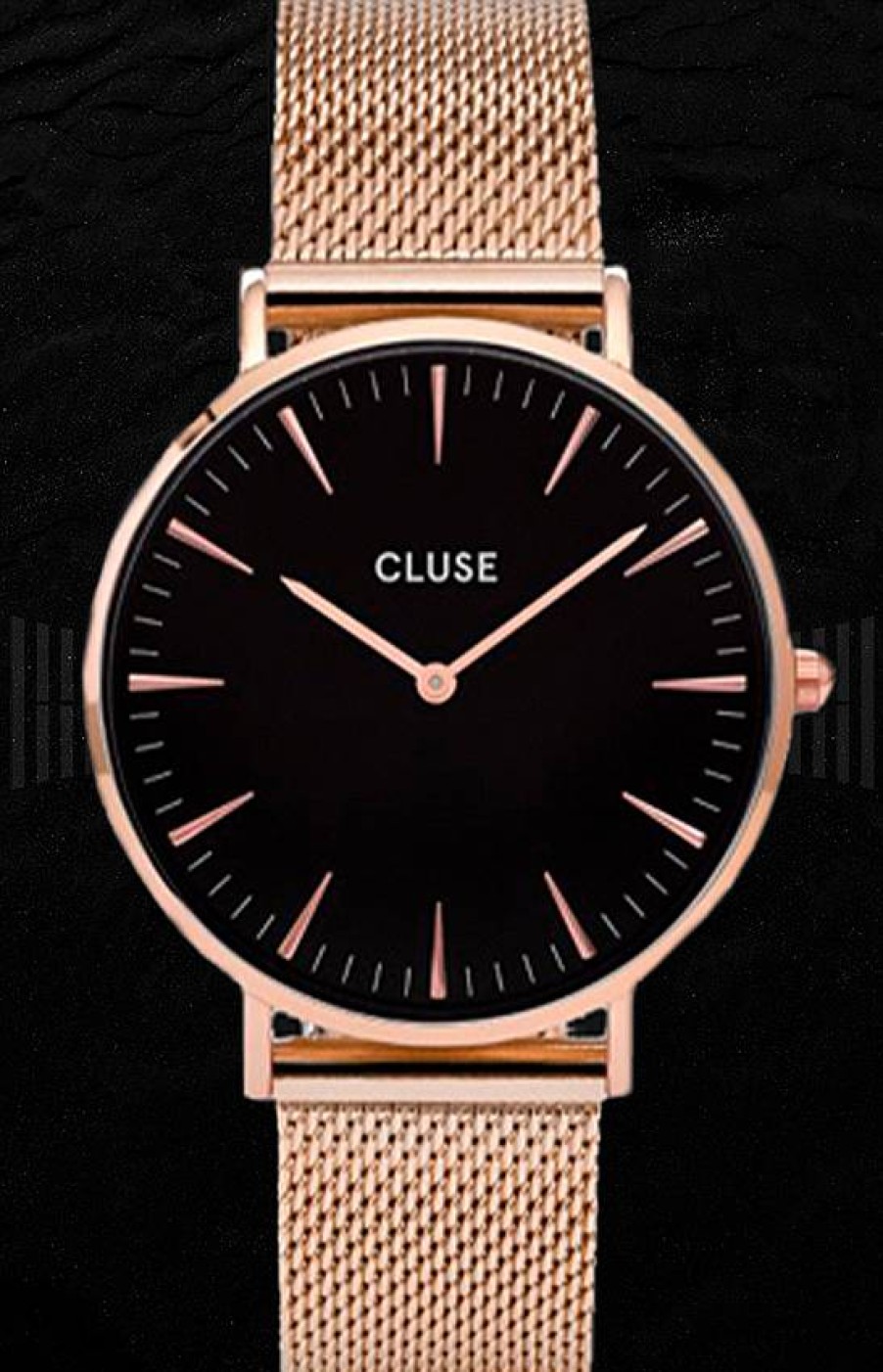 Relojes Cluse Cluse La Boh Me Malla Oro Rosa/Negro