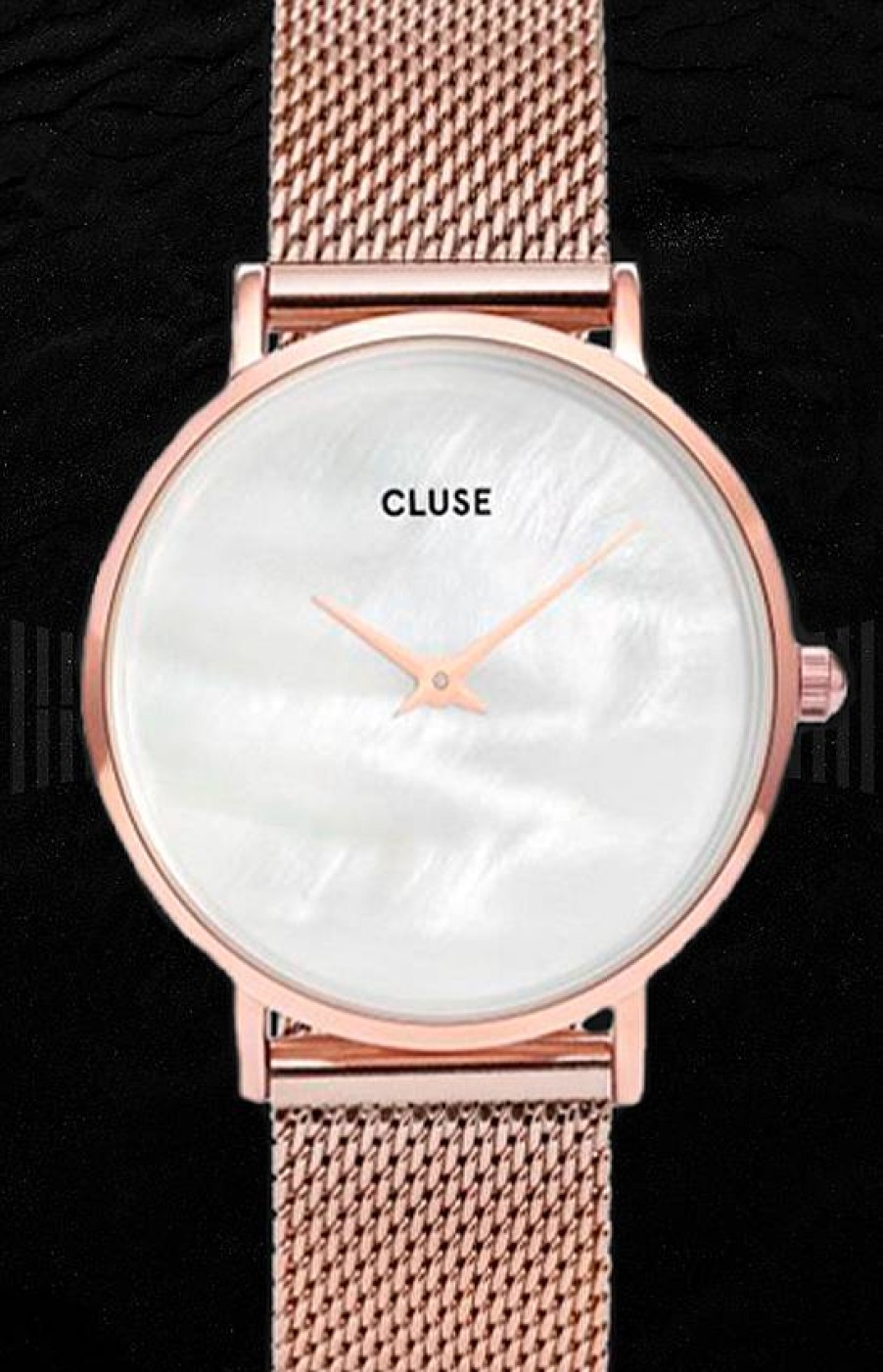 Relojes Cluse Cluse Minuit La Perle Malla Oro Rosa/ Blanco Perla