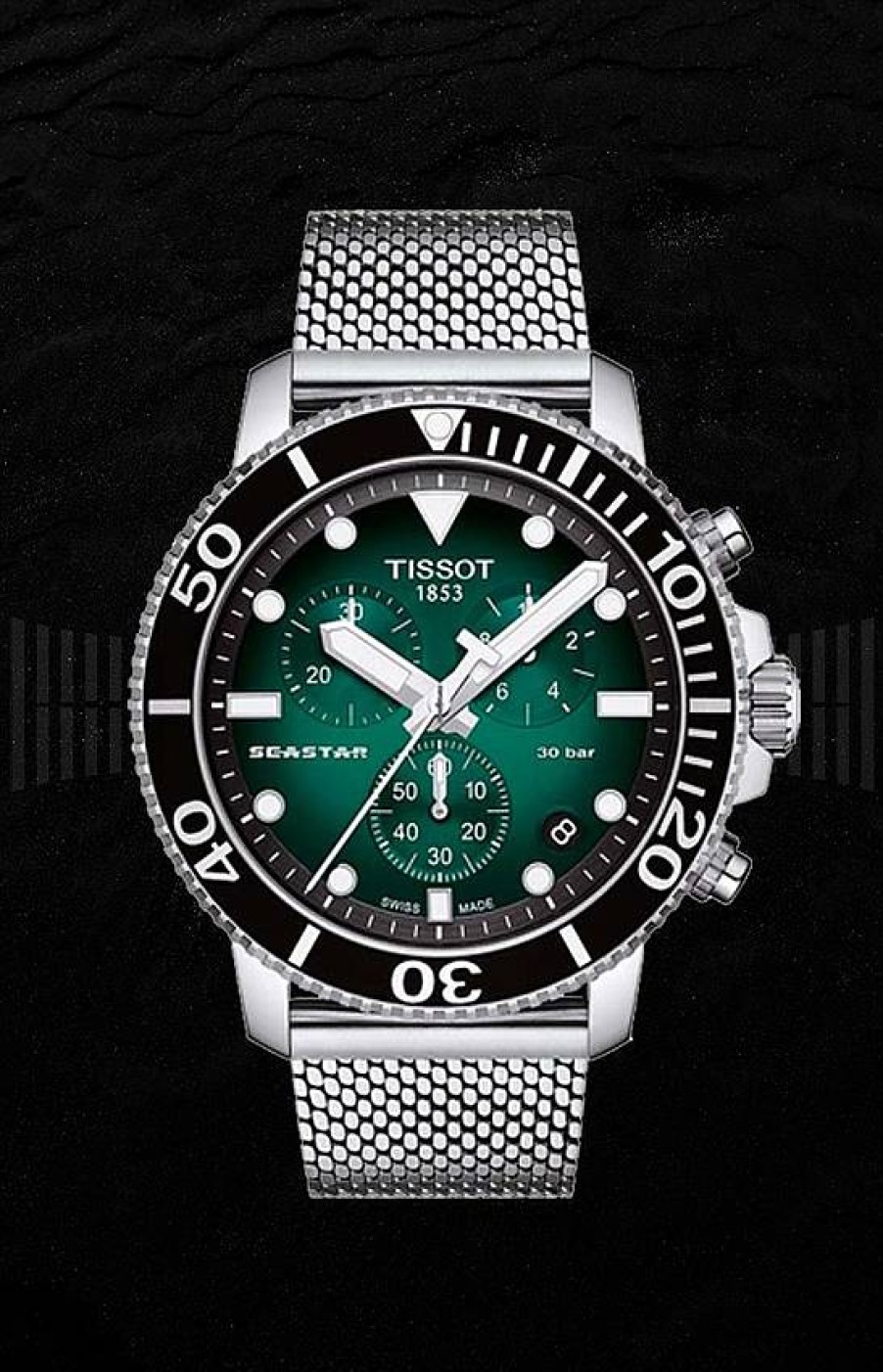 Relojes Tissot Reloj Tissot De Acero Esfera Verde Seaster