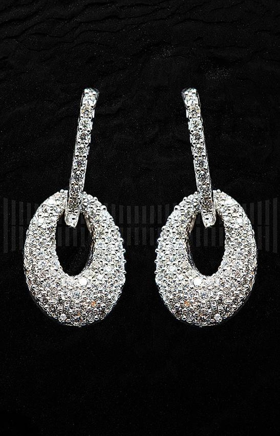 Joyer A Jenaro Pendientes De Oro Blanco Con Diamantes